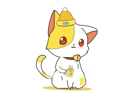Cat with Hot Cocoa Sticker